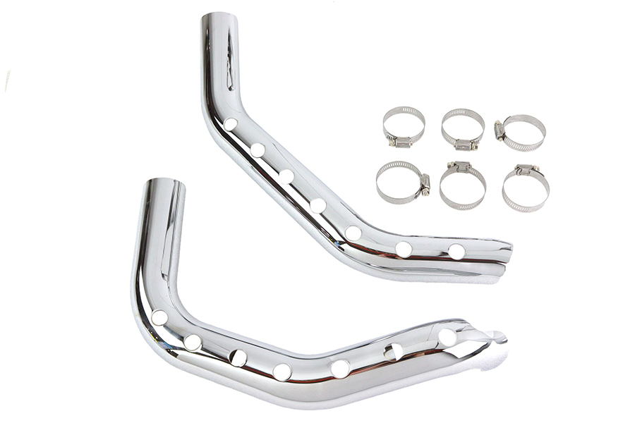 Drilled Heat Shield Set Chrome