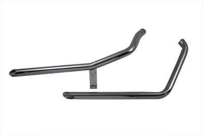 Exhaust Drag Pipe Set Slash Cut Ends fits Harley Davidson | eBay