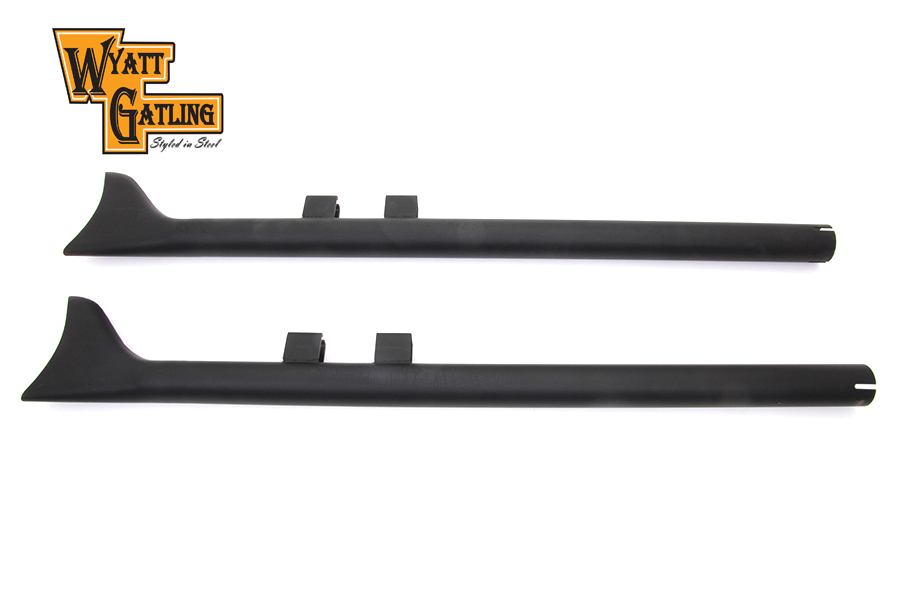 V-Twin Fishtail Exhaust Clamp Set For Harley Touring FLT 1995-2016 – Chrome Finish