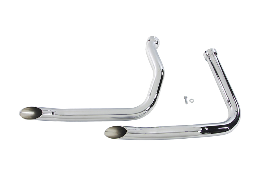 Exhaust Goose Drag Pipe Set with Slash Cut Ends