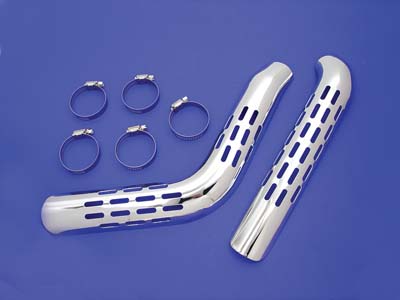 Exhaust Heat Shield Set Perforated Style Chrome