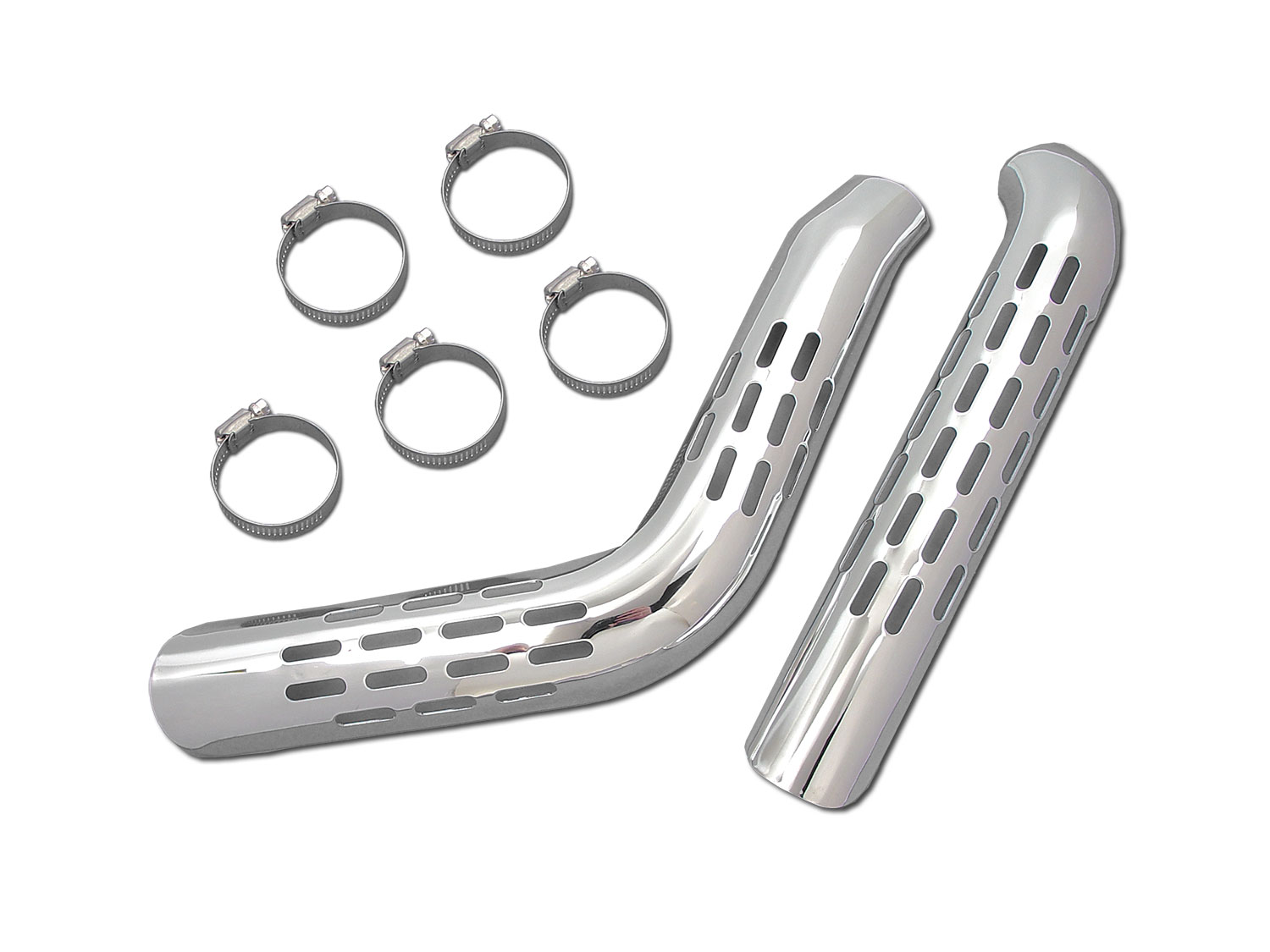 Exhaust Heat Shield Set Perforated Style Chrome