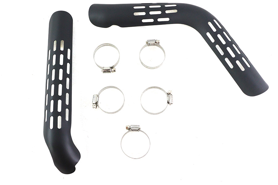 Exhaust Heat Shield Set Perforated Style Black