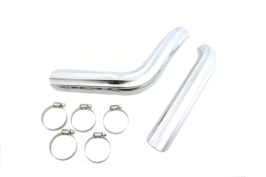 Ribbed Heat Shield Set Chrome