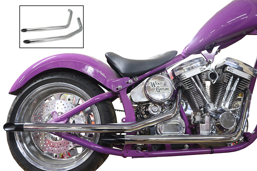 Drag Pipe Set Slash Cut End with Long Black Tips