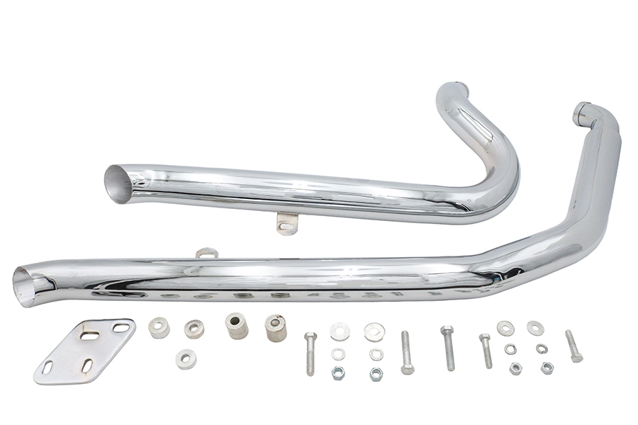 Big Growl Down N Outs Exhaust Pipe Set Chrome