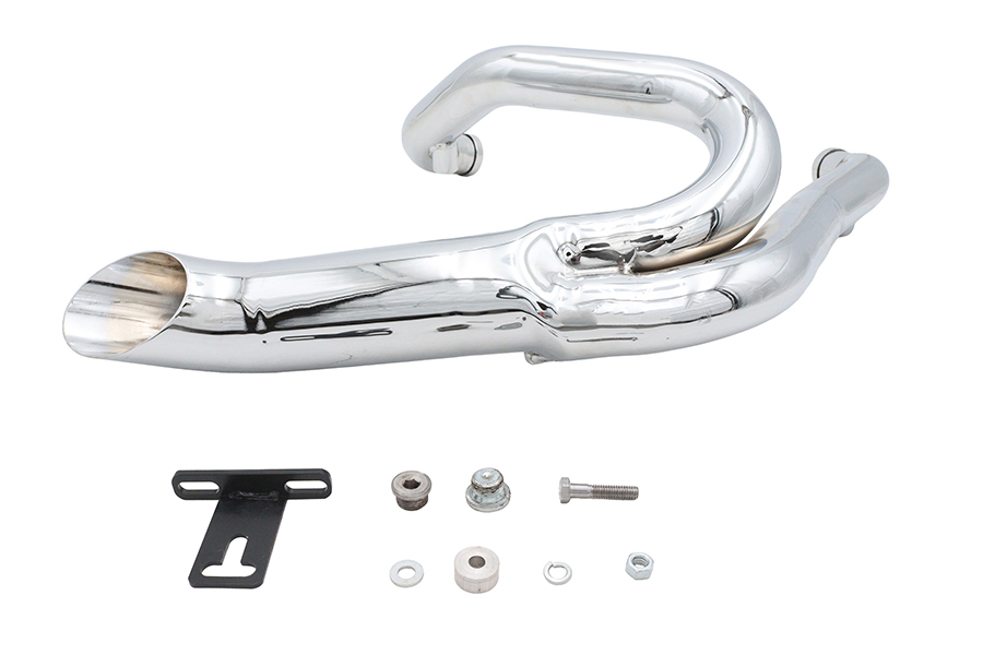 Factory Sample Wyatt Gatling 2 into 1 Exhaust Pipe Header   Kit Chrome