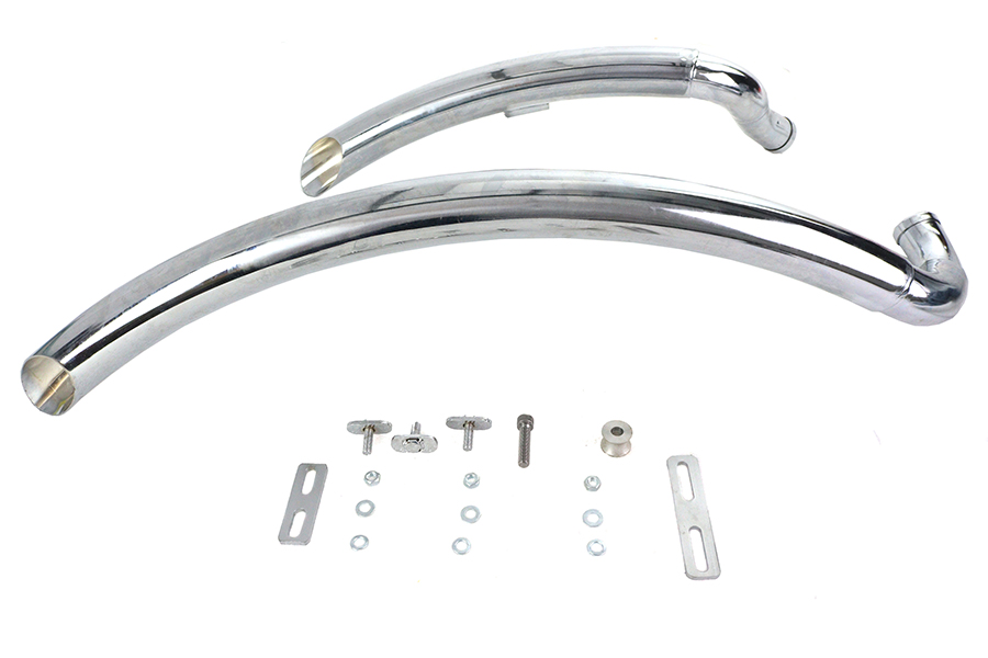 Wyatt Gatling Street Sweeper Exhaust Pipe Set Chrome