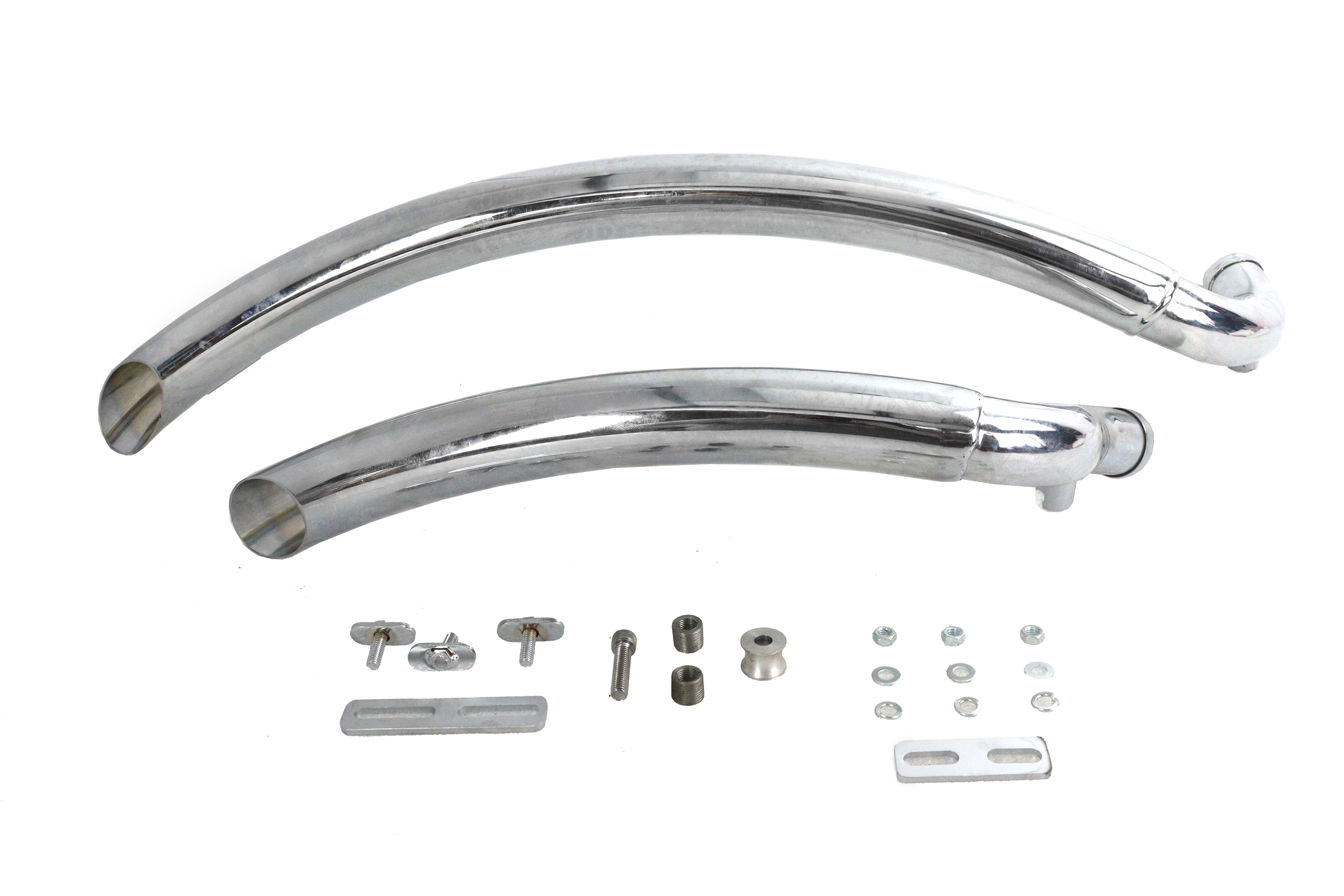 Wyatt Gatling Street Sweeper Exhaust Pipe Set Chrome
