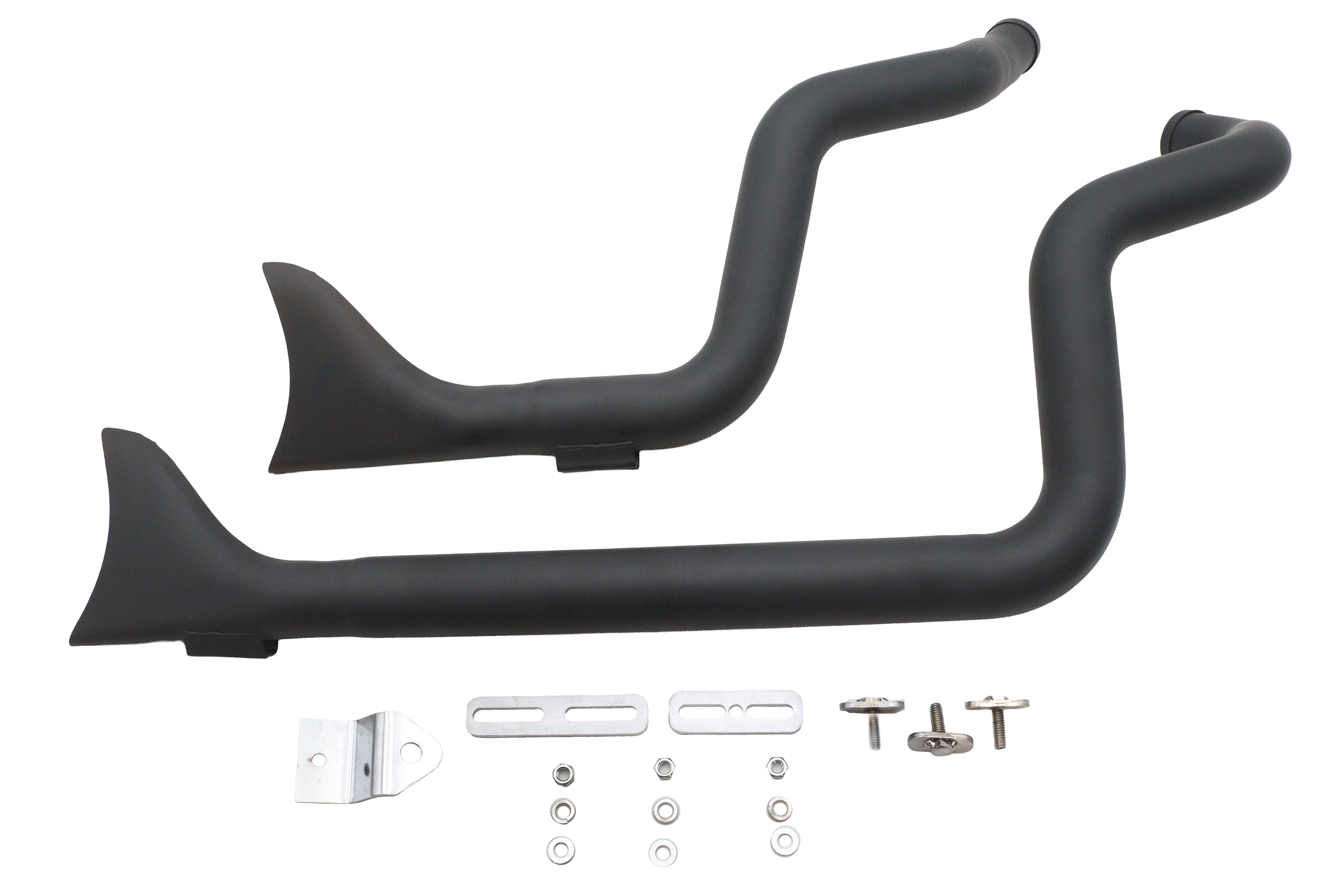 XL Staggered Fishtail Exhaust System Black