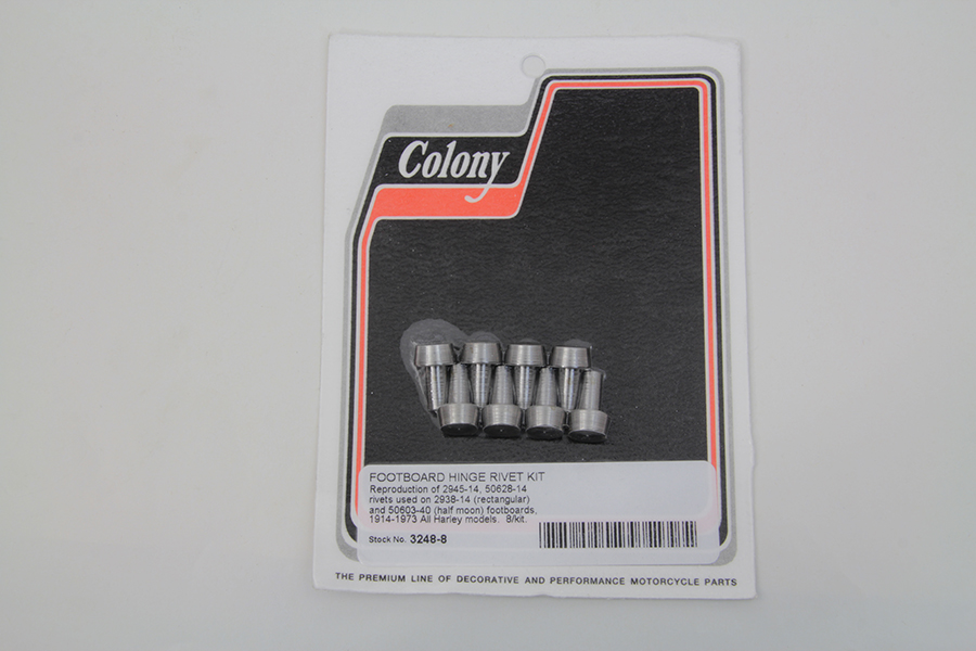 Footboard Hinge Rivet Kit fits Harley Davidson - Picture 2 of 4