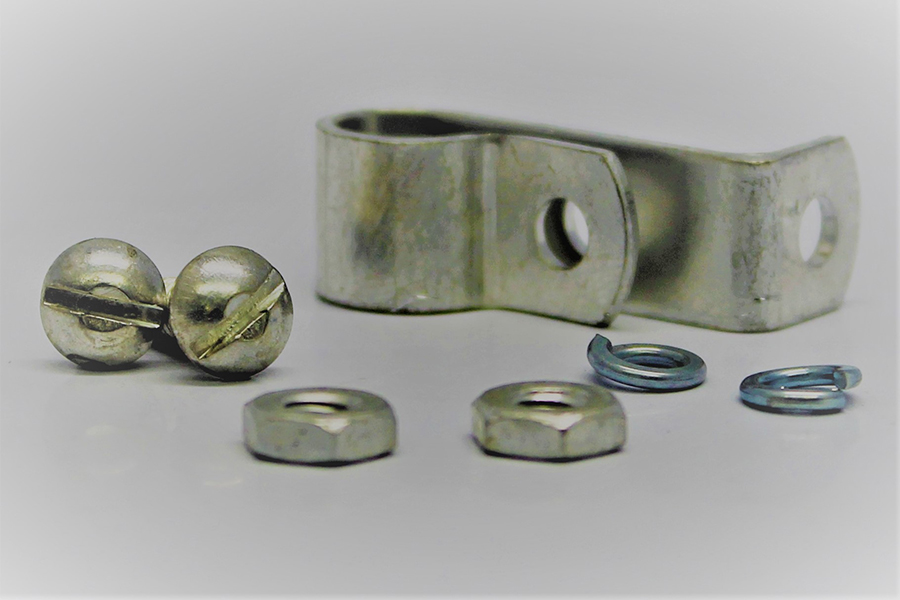 Front Wheel Brake Cable Tube Clamp Cadmium Plated