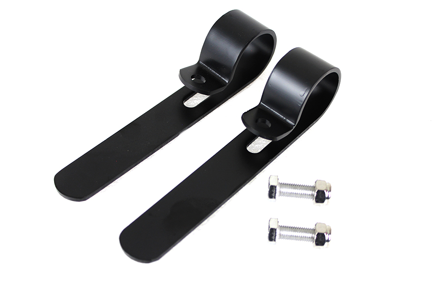Black 1-1/8" Exhaust "P" Clamp Set
