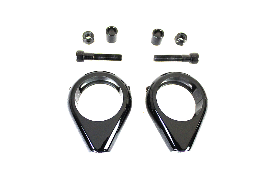 Black Turn Signal Clamp Kit 41mm Forks