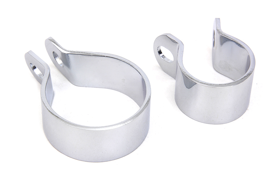 Front Exhaust Chrome Clamp Set