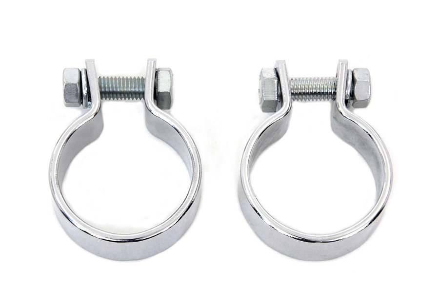 Chrome 1-5/8" Muffler Body and End Clamp Set