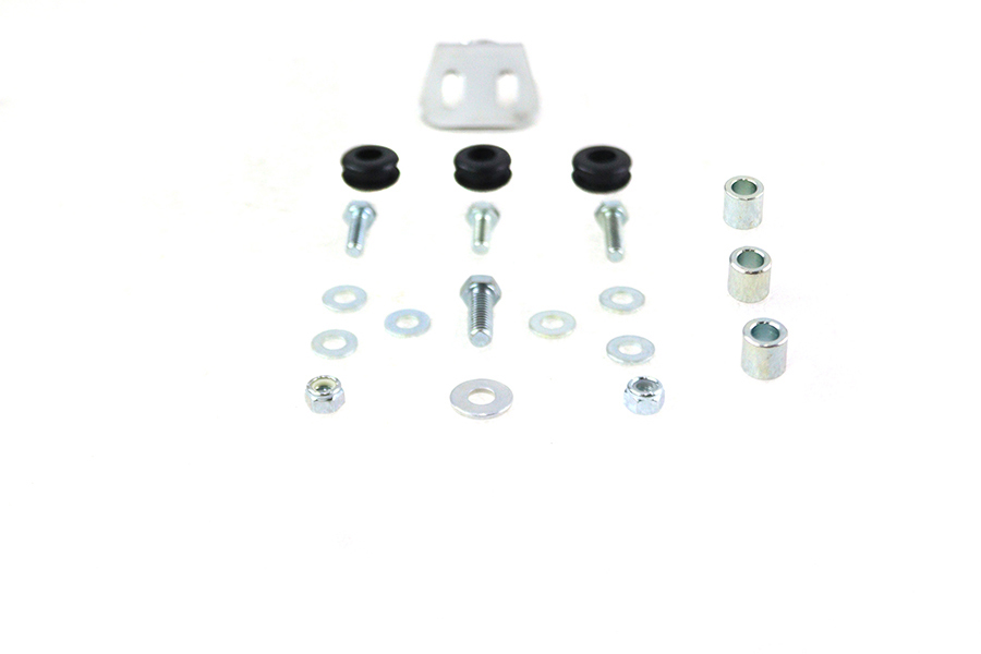 Chrome Round Oil Tank Mount Kit