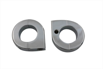 Chrome Universal Mount Clamp Set 1-1/8"