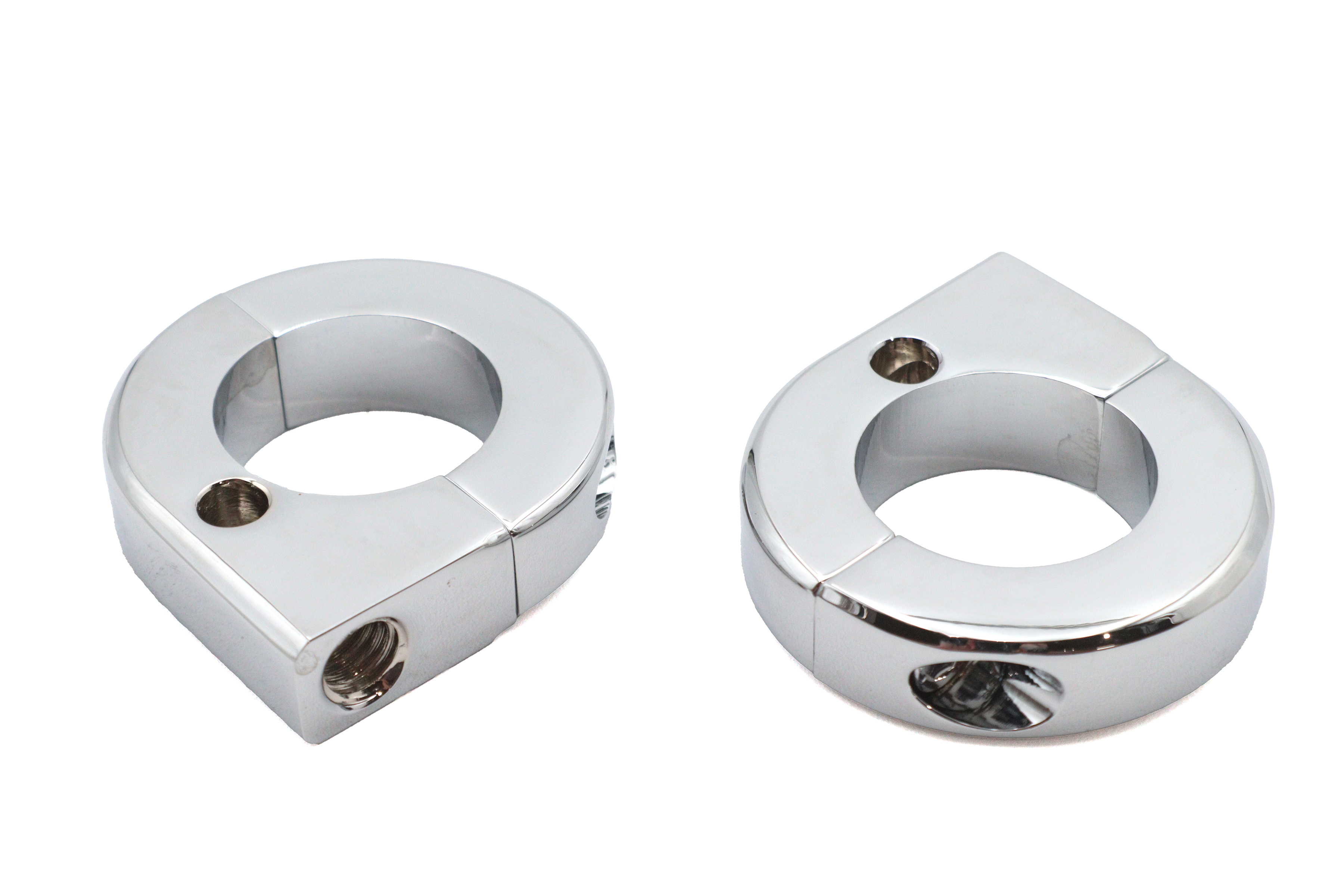 Chrome Universal Mount Clamp Set 1-1/8"