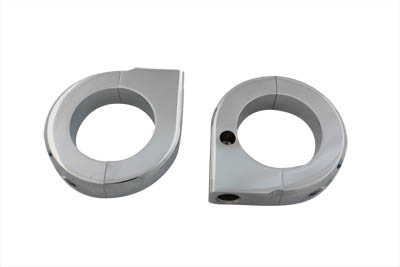 Chrome Universal Mount Clamp Set 1-3/8"
