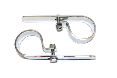Chrome 1-7/8" Exhaust "P" Clamp Set