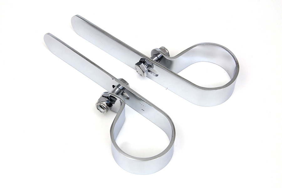 Chrome 1-3/4" Exhaust "P" Clamp Set