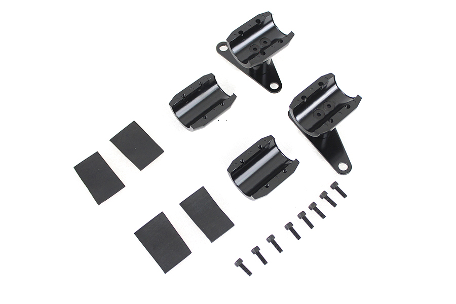 Spring Fork Fender Black Mount Clamp Set