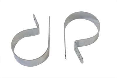 Chrome 2-7/8" Muffler Body and End Clamp Set