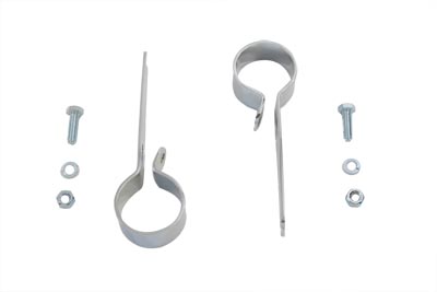 Chrome 1-3/4" Exhaust Hanger Clamp Set