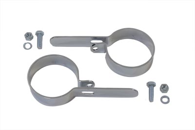 Chrome 2-3/4" Muffler Hanger Clamp Set