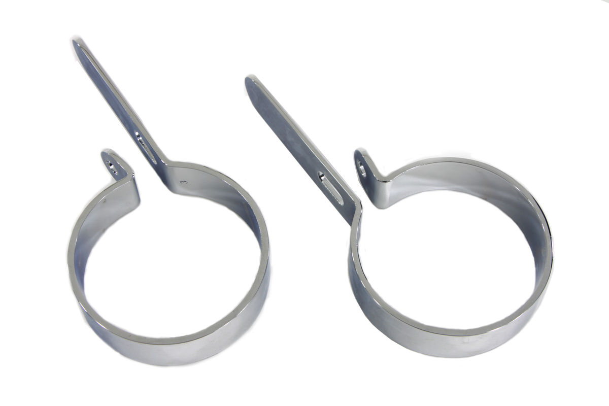 Chrome 3" Muffler Hanger Clamp Set