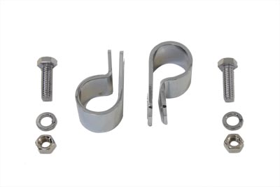 Chrome 1" Muffler Clamp Set