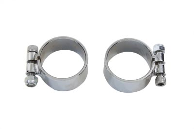 Chrome Allen Type Exhaust Clamp Set Extra Wide