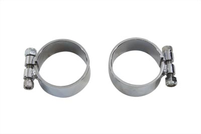 Chrome Allen Type Exhaust Clamp Set Wide