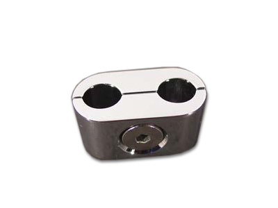 Chrome Dual Throttle Cable Separator Clamp