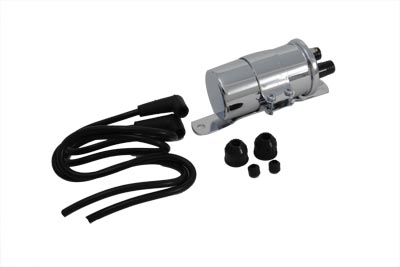 Round Chrome 12 Volt Dual Coil with Bracket