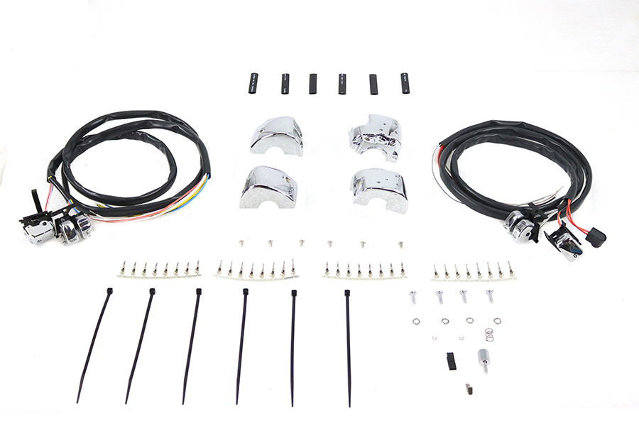 Handlebar Control Switch Housing Kit Chrome