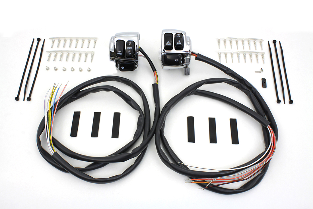 Handlebar Control Switch Housing Kit Chrome