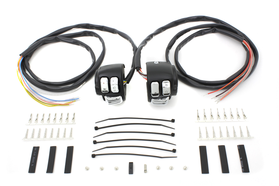 TB 1" Handlebar Control Switch Housing Wiring Harness For Harley Dyna 96-12
