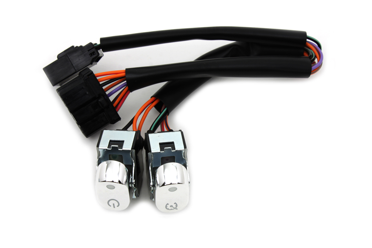 Rocker Style Handlebar Switch Kit Chrome
