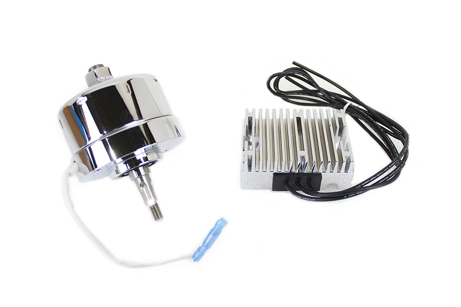 Chrome 17 Amp Alternator Generator Conversion Kit