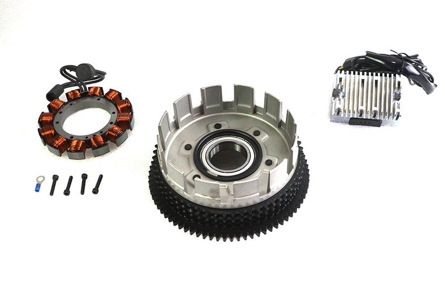 Alternator 19 Amp Charging System Kit Chrome