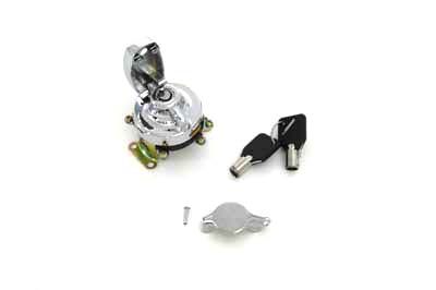 Fat Bob Ignition Switch with 5 Terminals Chrome