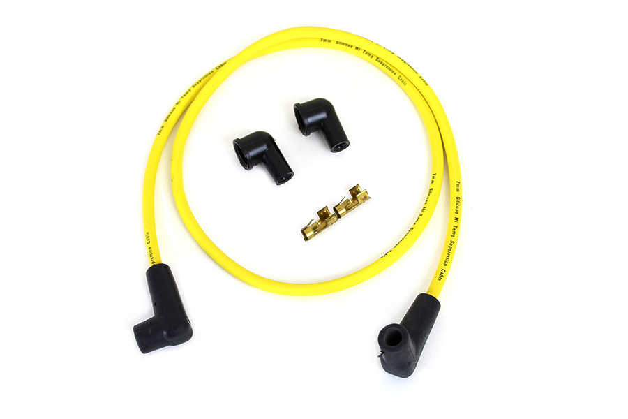 Yellow Suppression Core 7mm Spark Plug Wire Kit