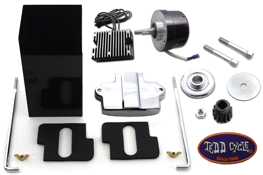Side Valve Black 12 Volt Alternator Generator Conversion Kit