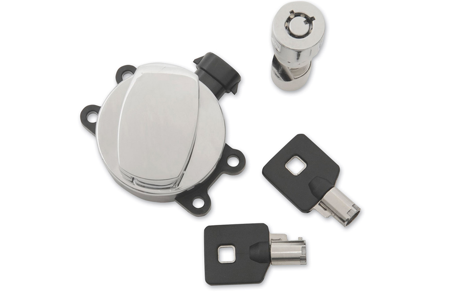 Side Hinge Ignition Switch Chrome with Fork Lock