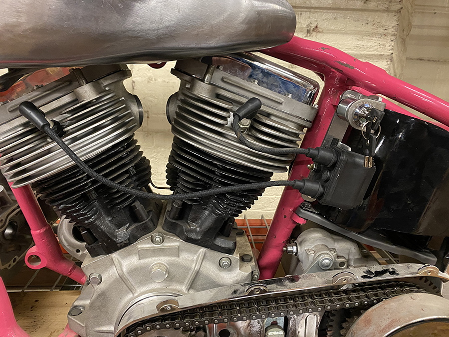 Big Twin Coil Mount with Switch Bracket Raw