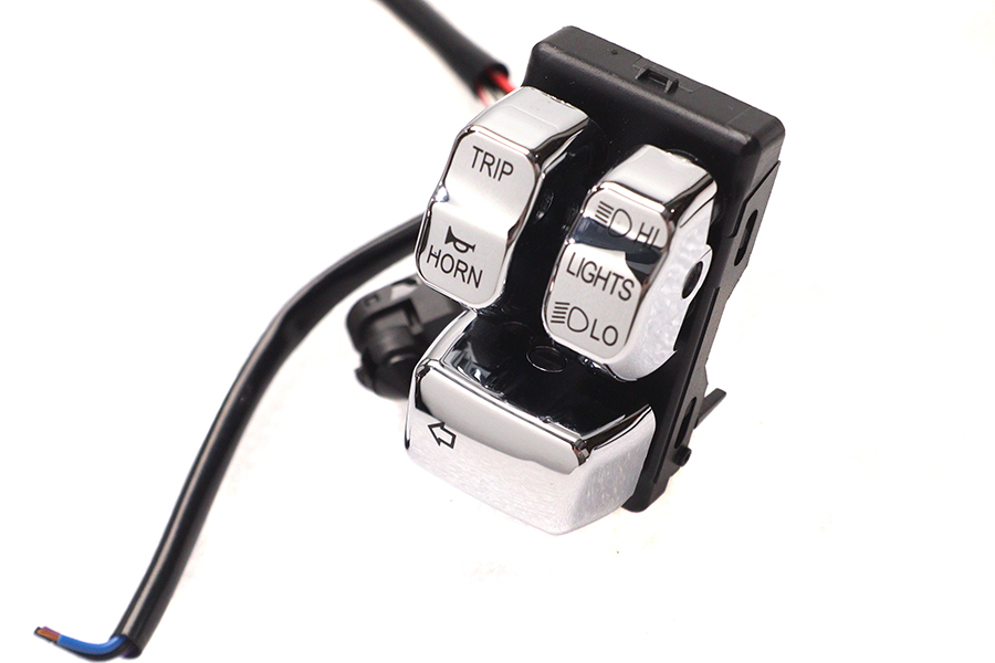 Left Side Handlebar Control Module Chrome