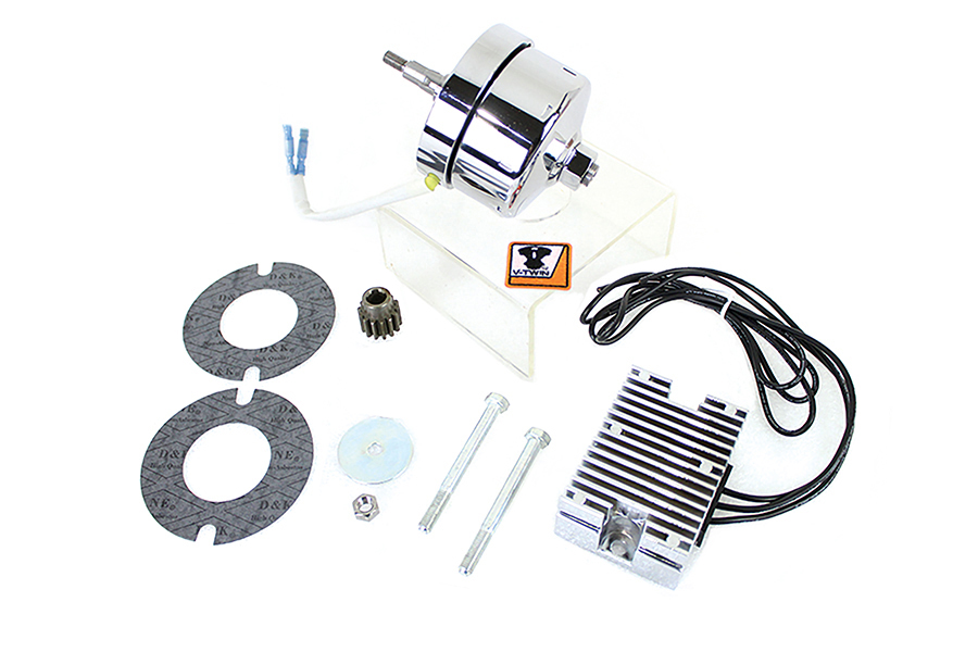 Chrome 12 Volt Alternator Generator Conversion Kit