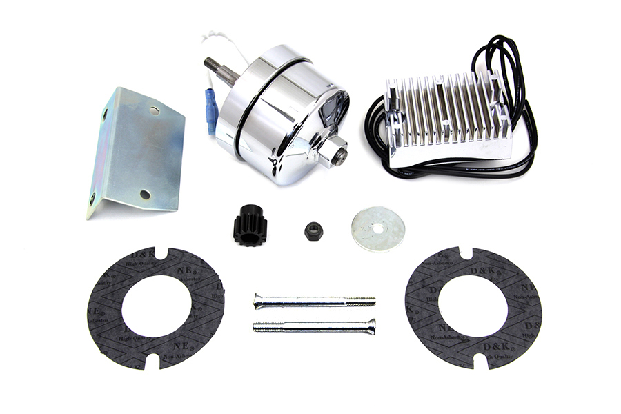 Chrome 12 Volt Alternator Generator Conversion Kit